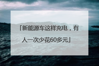 新能源车这样充电，有人一次少花60多元