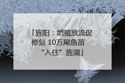 旌阳：增殖放流促修复 10万尾鱼苗“入住”旌湖