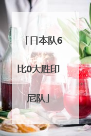 日本队6比0大胜印尼队