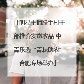 明星主播联手村干部推介安徽农品 中青乐选“青耘助农”合肥专场举办