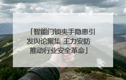 智能门锁夹手隐患引发舆论聚集 王力安防推动行业安全革命