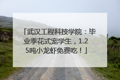 武汉工程科技学院：毕业季花式宠学生，1.25吨小龙虾免费吃！