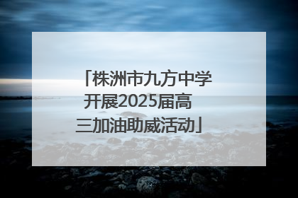 株洲市九方中学开展2025届高三加油助威活动