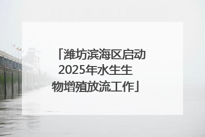 潍坊滨海区启动2025年水生生物增殖放流工作