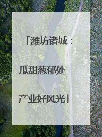 潍坊诸城：瓜甜葱郁处 产业好风光