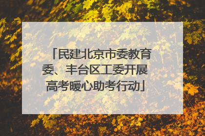 民建北京市委教育委、丰台区工委开展高考暖心助考行动