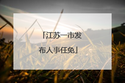 江苏一市发布人事任免