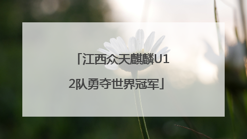 江西众天麒麟U12队勇夺世界冠军