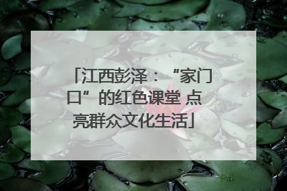 江西彭泽：“家门口”的红色课堂 点亮群众文化生活