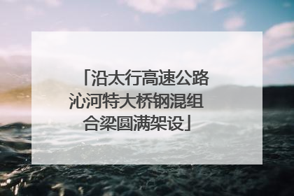 沿太行高速公路沁河特大桥钢混组合梁圆满架设