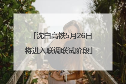 沈白高铁5月26日将进入联调联试阶段