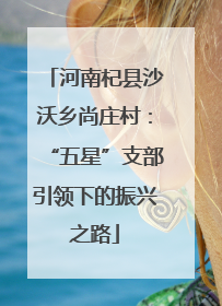 河南杞县沙沃乡尚庄村：“五星”支部引领下的振兴之路