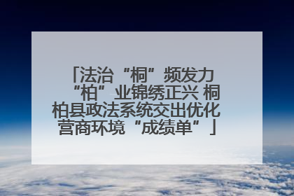 法治“桐”频发力 “柏”业锦绣正兴 桐柏县政法系统交出优化营商环境“成绩单”