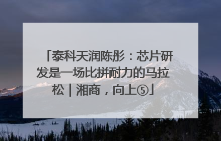 泰科天润陈彤：芯片研发是一场比拼耐力的马拉松｜湘商，向上⑤