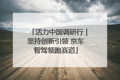 活力中国调研行｜坚持创新引领 京车智驾领跑赛道