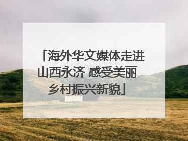 海外华文媒体走进山西永济 感受美丽乡村振兴新貌