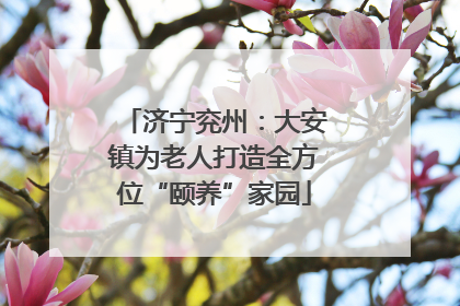 济宁兖州：大安镇为老人打造全方位“颐养”家园