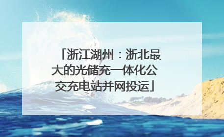 浙江湖州：浙北最大的光储充一体化公交充电站并网投运