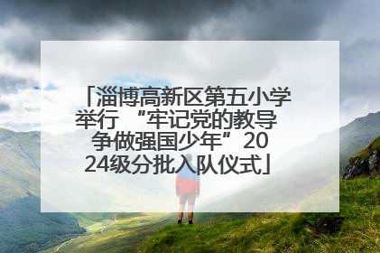 淄博高新区第五小学举行 “牢记党的教导 争做强国少年”2024级分批入队仪式