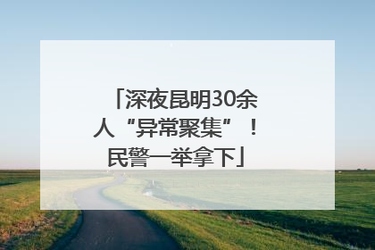 深夜昆明30余人“异常聚集”！民警一举拿下