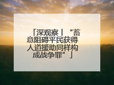 深观察丨“蓄意阻碍平民获得人道援助同样构成战争罪”