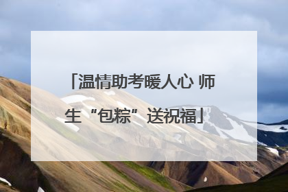 温情助考暖人心 师生“包粽”送祝福