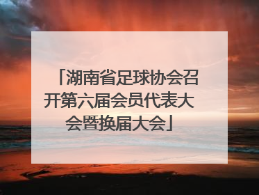 湖南省足球协会召开第六届会员代表大会暨换届大会