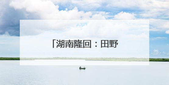湖南隆回：田野飞歌绽文明 绘就乡村振兴新画卷