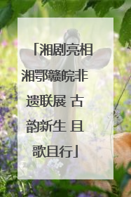 湘剧亮相湘鄂赣皖非遗联展 古韵新生 且歌且行