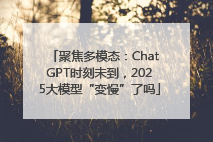 聚焦多模态：ChatGPT时刻未到，2025大模型“变慢”了吗