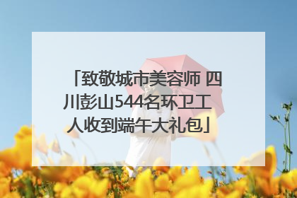 致敬城市美容师 四川彭山544名环卫工人收到端午大礼包