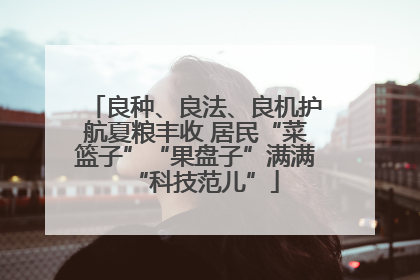 良种、良法、良机护航夏粮丰收 居民“菜篮子”“果盘子”满满“科技范儿”