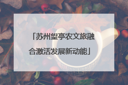 苏州望亭农文旅融合激活发展新动能