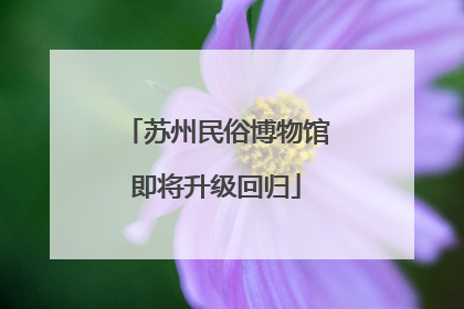苏州民俗博物馆即将升级回归