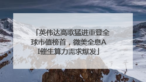 英伟达高歌猛进重登全球市值榜首，微美全息AI催生算力需求爆发