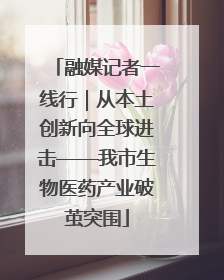 融媒记者一线行｜从本土创新向全球进击——我市生物医药产业破茧突围