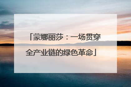 蒙娜丽莎：一场贯穿全产业链的绿色革命