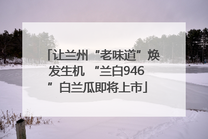 让兰州“老味道”焕发生机 “兰白946”白兰瓜即将上市