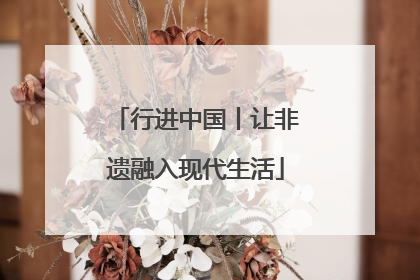 行进中国丨让非遗融入现代生活