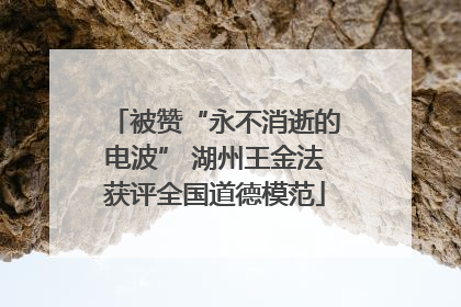 被赞“永不消逝的电波” 湖州王金法获评全国道德模范
