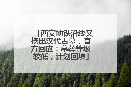 西安地铁沿线又挖出汉代古墓，官方回应：墓葬等级较低，计划回填