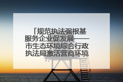 规范执法强根基 服务企业促发展——市生态环境综合行政执法局激活营商环境“绿色动能”