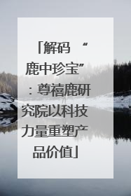 解码 “鹿中珍宝”：尊禧鹿研究院以科技力量重塑产品价值