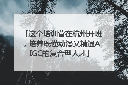 这个培训营在杭州开班，培养既懂动漫又精通AIGC的复合型人才