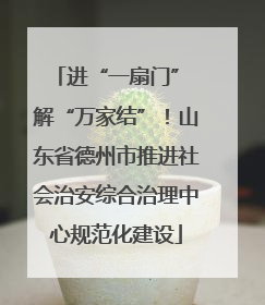 进“一扇门” 解“万家结”！山东省德州市推进社会治安综合治理中心规范化建设