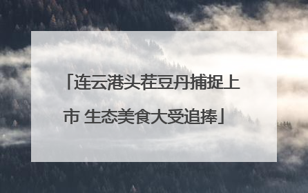 连云港头茬豆丹捕捉上市 生态美食大受追捧