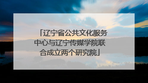 辽宁省公共文化服务中心与辽宁传媒学院联合成立两个研究院