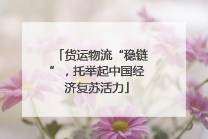 货运物流“稳链”，托举起中国经济复苏活力