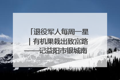 退役军人每周一星｜有机果栽出致富路——记益阳市银城南湖蔬果农民专业合作社总经理晏桂明