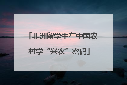 非洲留学生在中国农村学“兴农”密码